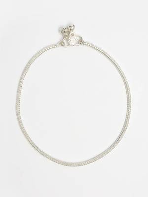  women's set of 2 silver-plated anklets 4