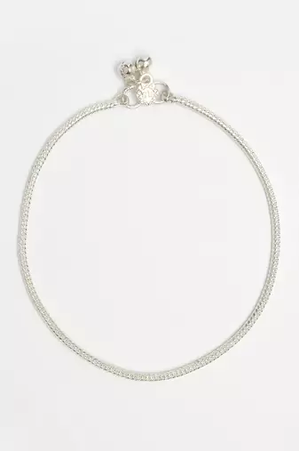  women's set of 2 silver-plated anklets