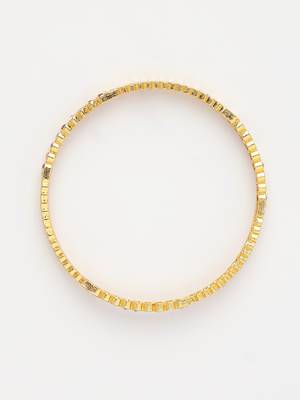  women's set of 2 gold-plated cubic zirconia stone studded bangles 4