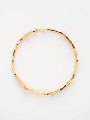  women's set of 4 gold-plated cubic zirconia stone studded bangles 4