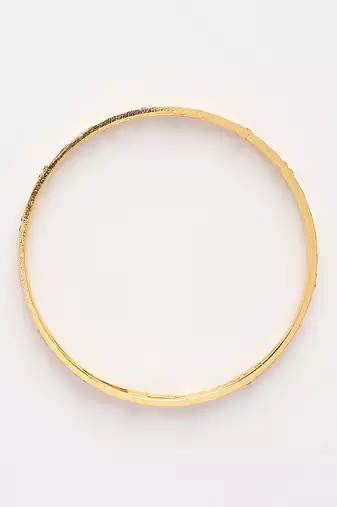  women's set of 2 gold-plated cubic zirconia stone studded bangles