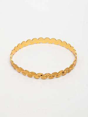  women's set of 4 gold-plated leaf shaped traditional bangles 4
