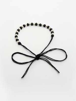  kids set of 2 rhodium-plated beaded wraparound nazariya bracelet 4