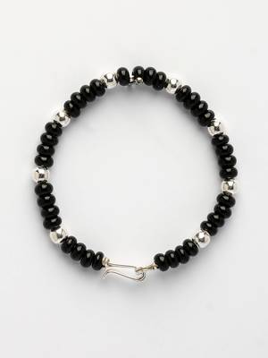  kids set of 2 rhodium-plated artificial beads nazariya link bracelet 3