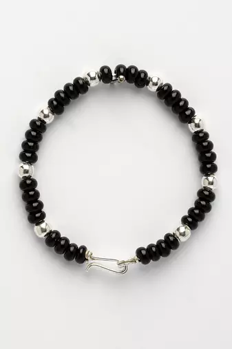  kids set of 2 rhodium-plated artificial beads nazariya link bracelet