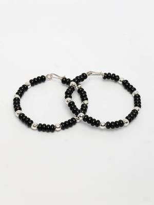  kids set of 2 rhodium-plated artificial beads nazariya link bracelet 4