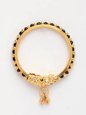  kids pair of 2 rhodium-plated artificial beads nazariya kada bracelet 4