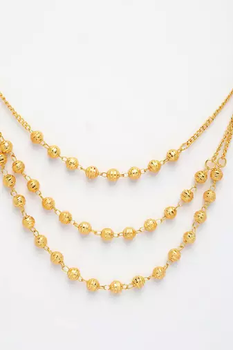  women's gold-plated artificial beads layered chain