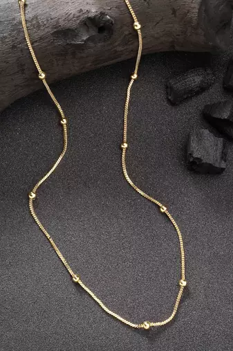  women's set of 3 gold-plated minimal chain