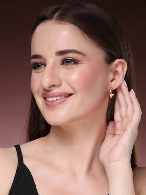  women's set of 6 rhodium-plated contemporary half hoop earrings 3