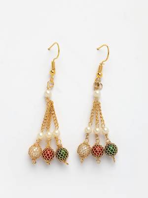  women's multi color gold-plated artificial beads jewellery set 3