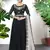 Enchanting Black Faux Georgette Semi Stitched Bollywood Women's Salwar Kameez Online Semi stitched