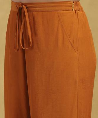 Beige aboriginal kurta with palazzo and dupatta 5
