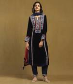 Blue azra kurta with pant and dupatta