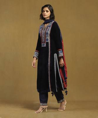 Blue azra kurta with pant and dupatta 2