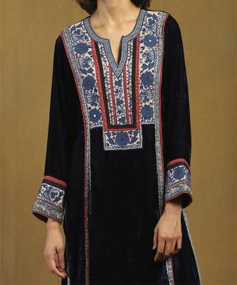 Blue azra kurta with pant and dupatta 4