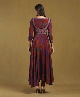Pink dewey kurta with leggings and dupatta 3