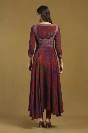 Pink dewey kurta with leggings and dupatta