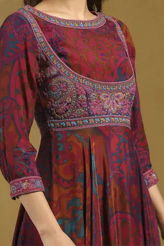 Pink dewey kurta with leggings and dupatta