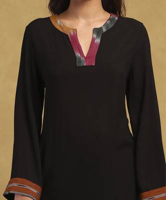 Black ikkat kurta with pant 5