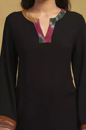 Black ikkat kurta with pant