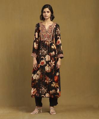 Black genevieve kurta with pant 1