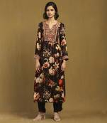 Black genevieve kurta with pant