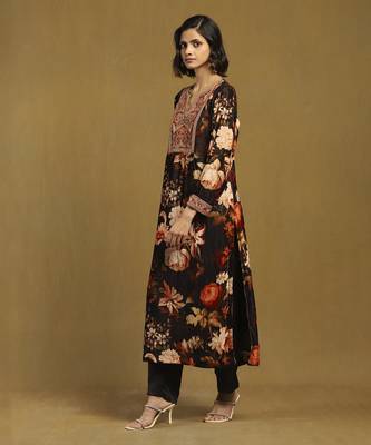 Black genevieve kurta with pant 2