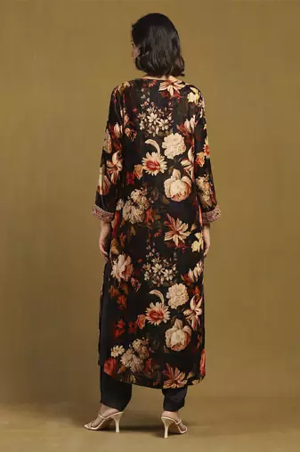 Black genevieve kurta with pant