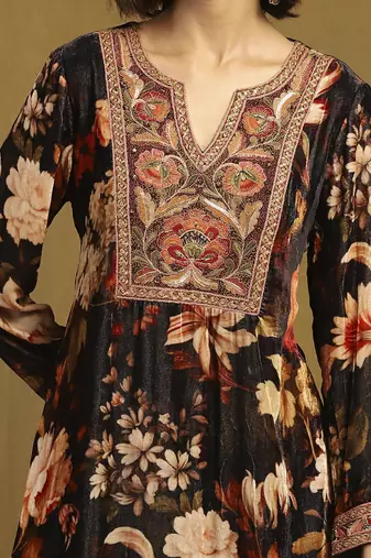 Black genevieve kurta with pant