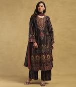 Black kiraj kurta with palazzo and dupatta