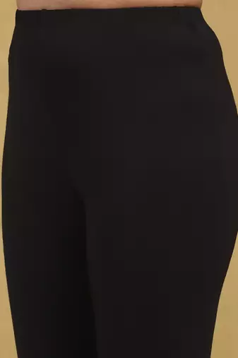 Black madhura kurta with leggings and dupatta