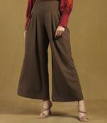 Brown sand flared pant