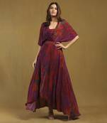 Pink dewey maxi dress with bustier