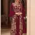 Maroon embroidered georgette palazzo suit