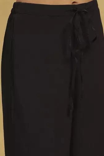 Black zinat kurta with pant and dupatta