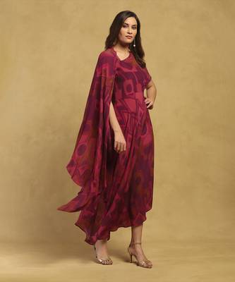 Pink meraki long dress 3