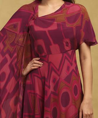 Pink meraki long dress 4