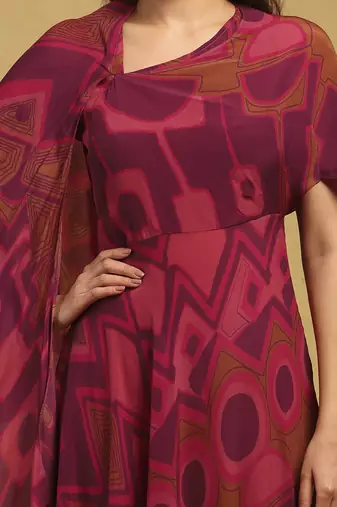 Pink meraki long dress