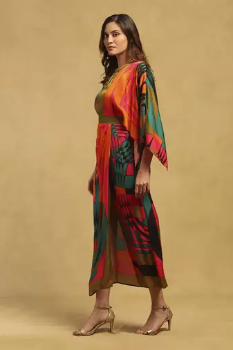 Multi color  minati kaftan dress