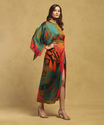 Multi color  minati kaftan dress 3