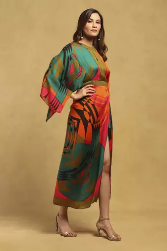 Multi color  minati kaftan dress