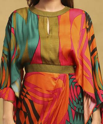 Multi color  minati kaftan dress 4
