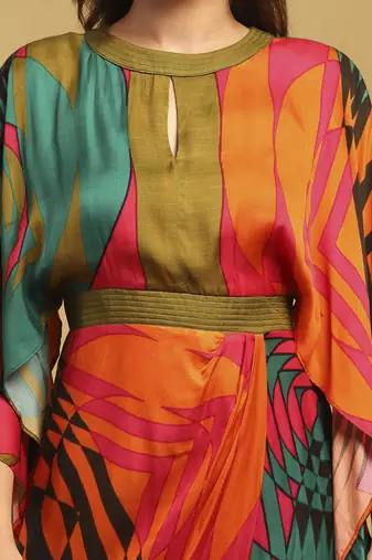 Multi color  minati kaftan dress