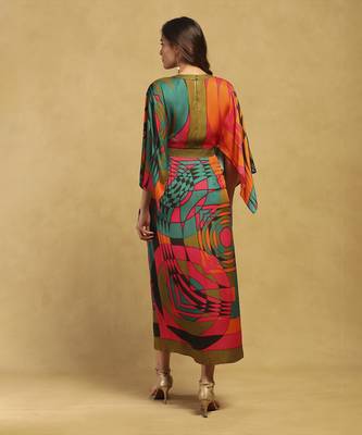 Multi color  minati kaftan dress 5