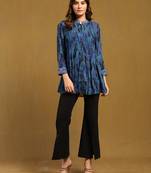 Blue niagra shirt with camisole