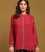 Red sophie solid shirt