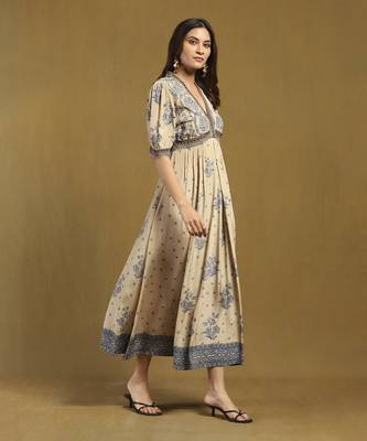 Beige sulawasi maxi dress 3