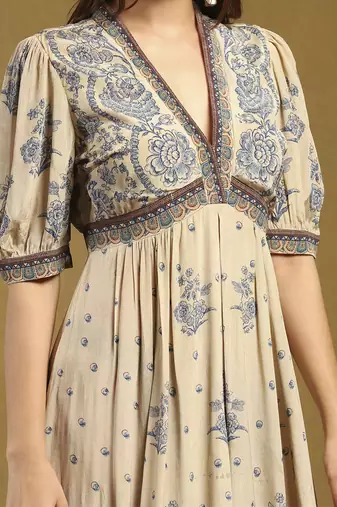 Beige sulawasi maxi dress