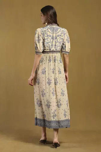Beige sulawasi maxi dress